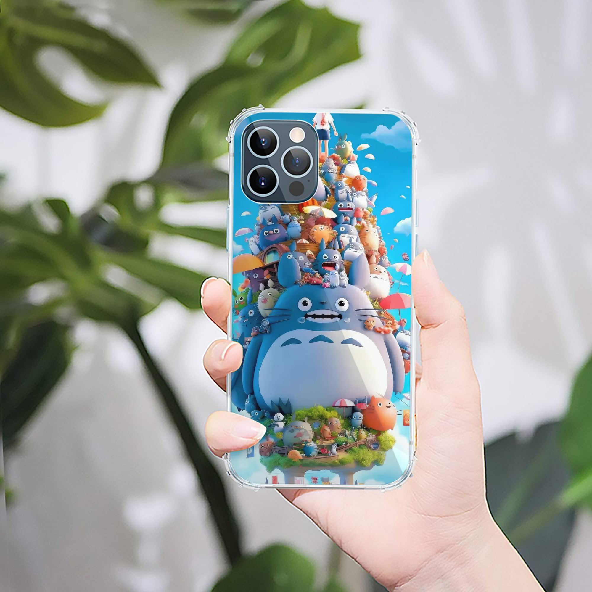 （画像用） となりのトトロ 草壁メイ 草壁サツキ My Neighbor Totoro Satsuki Kusakabe Mei Kusakabe 【iPhone 12シリーズ対応】透明スマホケース（クリアソフトケース）
